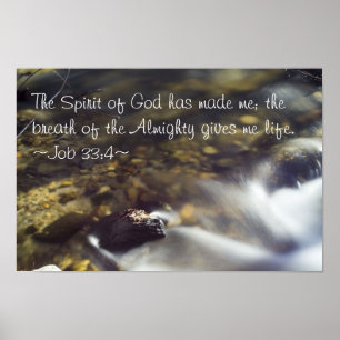 Job 33:4 Poster