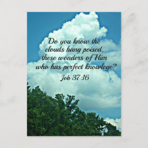 Job 37:16 Do you know the clouds... Postcard