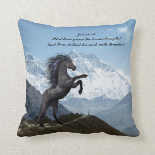 JOB 39:19 THROW PILLOW