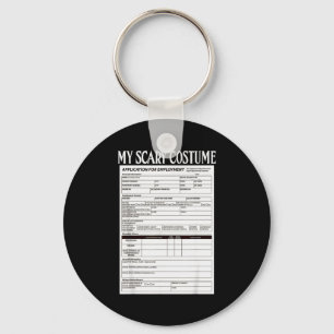 Job Application Funny Y Halloween Costume Trick Or Keychain