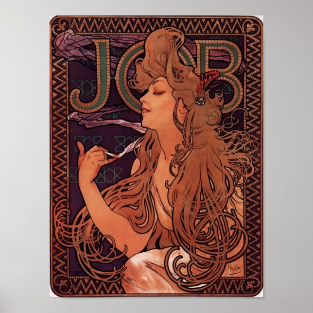 Job by Alfons Mucha - Art Nouveau Poster (Front)