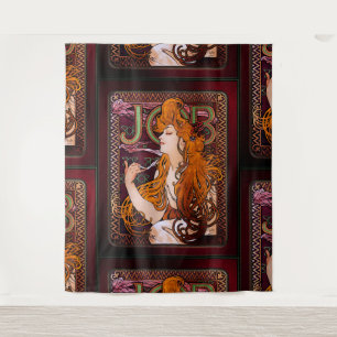 JOB by Alphonse Mucha Vintage Art Nouveau Artwork Tapestry