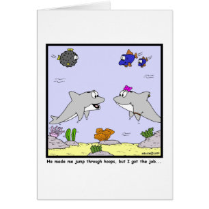Job Interview: Dolphin cartoon