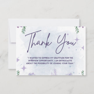 Job Interview Thank you card