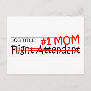 Job Mom Flight Attendant Postcard