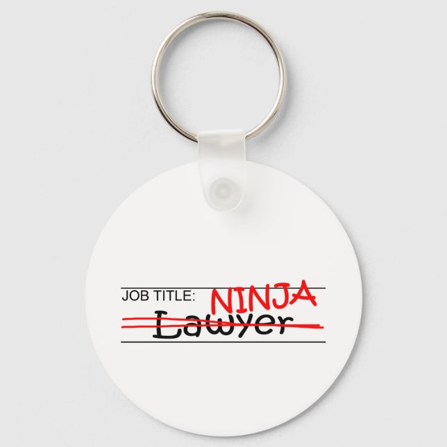 Job Title Ninja - Lawyer Keychain (Front)