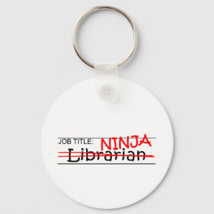 Job Title Ninja - Librarian Keychain