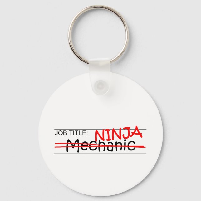 Job Title Ninja - Mechanic Keychain (Front)