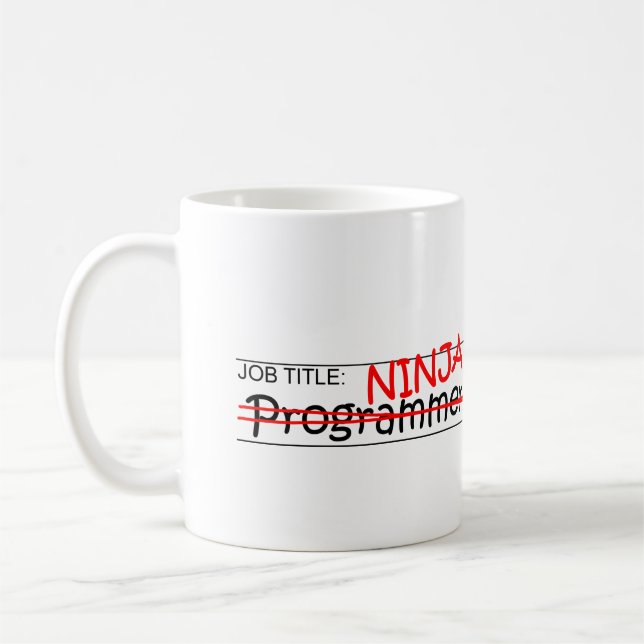 Job Title Ninja - Programmer Coffee Mug (Left)