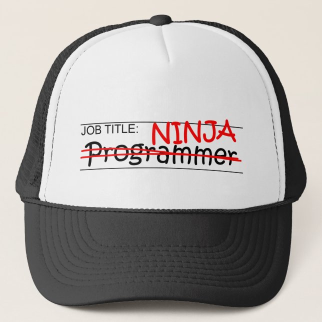 Job Title Ninja - Programmer Trucker Hat (Front)
