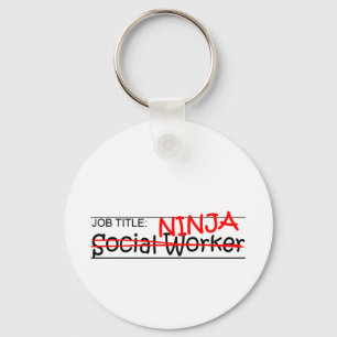 Job Title Ninja - Social Worker Keychain