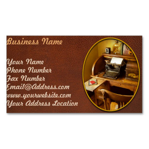 Job - Typist - A person with many interests Magnetic Business Card