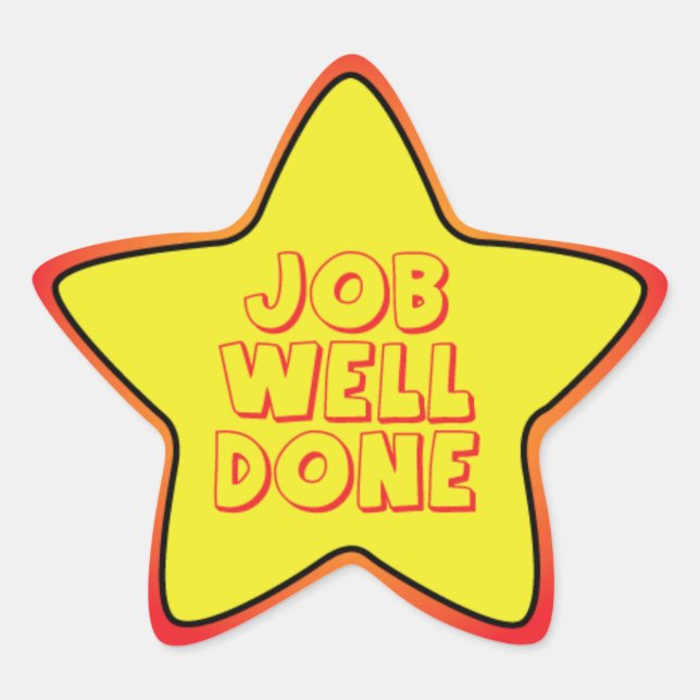 Job Well Done Student Sticker (Front)