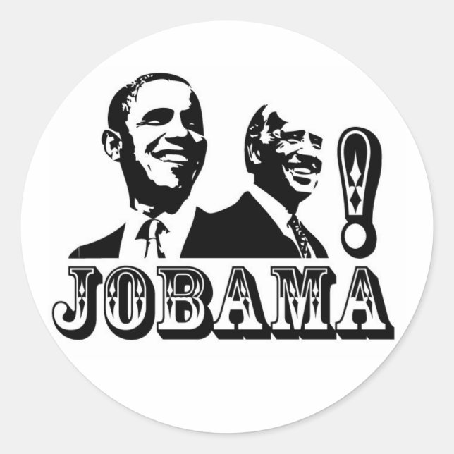 JOBAMA! CLASSIC ROUND STICKER (Front)