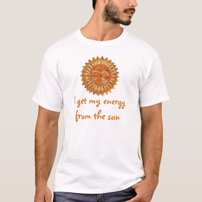 J'obtiens mon énergie du T-shirt de Sun (Devant)