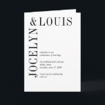 Jocelyn Black and White Modern Wedding Program<br><div class="desc">Modern folded wedding program featuring a minimalist black and white design with your names in a large font along the left side and top.  This design is simple enough for a formal wedding yet makes a bold statement.</div>