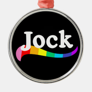 JOCK Gay Body Type Athletic Muscular Pride Month Metal Ornament