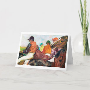 Jockey and Horse, Edgar Degas Card