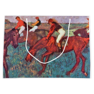 Jockey and Horse, Edgar Degas Large Gift Bag