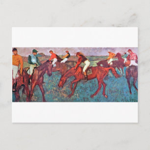 Jockey and Horse, Edgar Degas Postcard