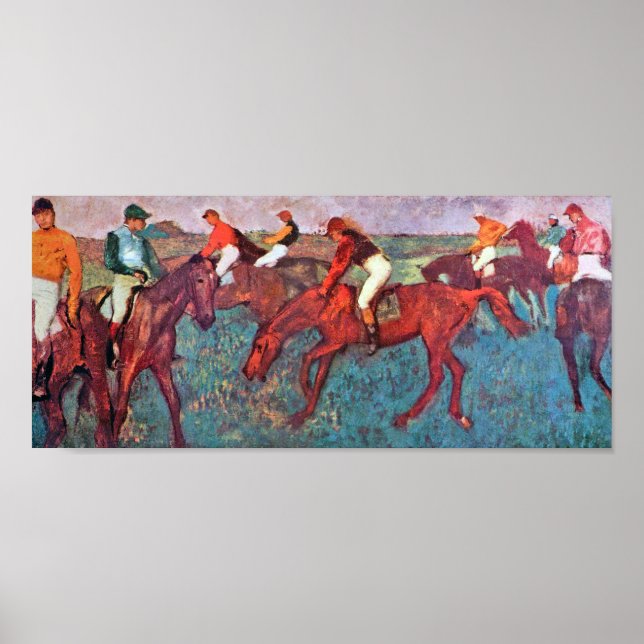 Jockey and Horse, Edgar Degas Poster (Front)