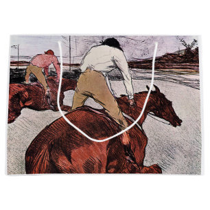 Jockey and Race Horse, Lautrec Large Gift Bag