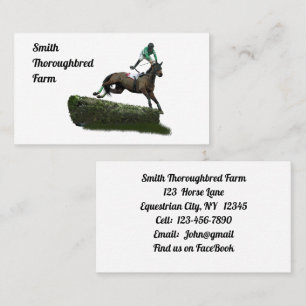 Jockey Cheval En Carte de visite Vert