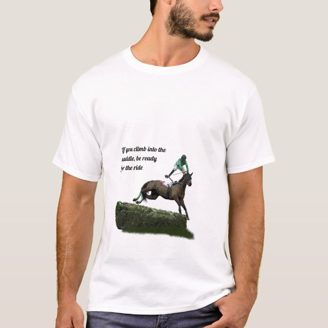 Jockey Cheval En T-Shirt Vert (Devant)