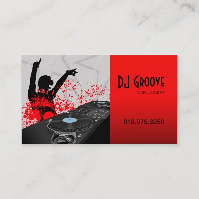 Jockey de disque de disc-jockey de hip hop - carte (Devant)