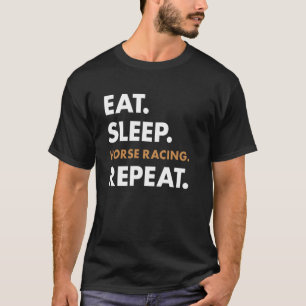 Jockey Eat Sleep Horse Racing T-Shirt