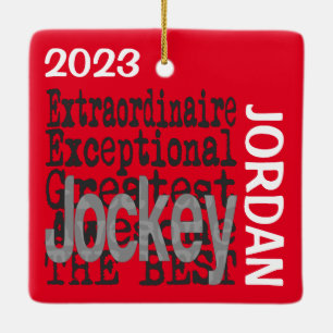 Jockey Extraordinaire CUSTOM Ceramic Ornament