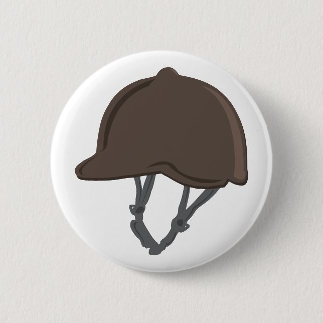 Jockey Helmet 2 Inch Round Button (Front)