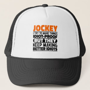 Jockey I Try To Make Things Funny Sayings Jockey Trucker Hat