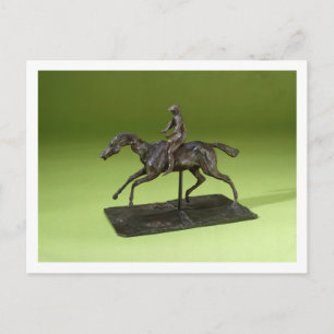 Jockey on a Horse (bronze) Postcard