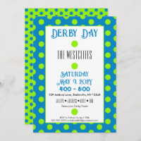 Jockey Silk Dots Green and Blue Derby 