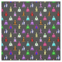 Jockey Silk Pattern on Grey