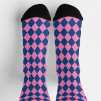 Jockey Silks Diamond French Blue and Pink