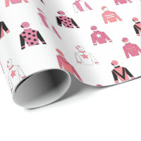 Jockey Silks Pink White Horse Racing Pattern