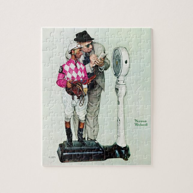 Jockey Weighing In by Norman Rockwell Jigsaw Puzzle (Vertical)