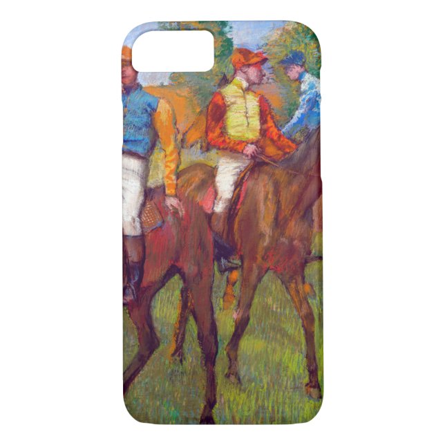 Jockeys and Race Horses, Edgar Degas Case-Mate iPhone Case (Back)
