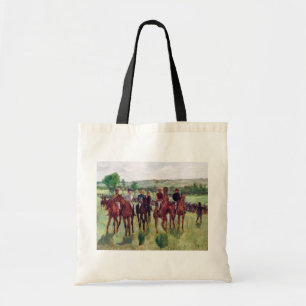 Jockeys and Race Horses, Edgar Degas Tote Bag