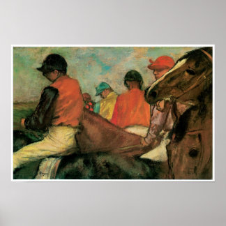 Jockeys, Edgar Degas Poster