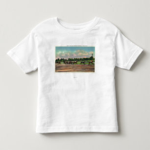 Jockeys Finishing Horse Race at Race Track Toddler T-shirt