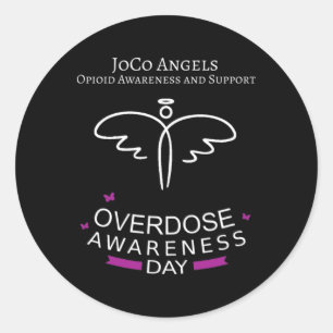 Joco Angels Overdose Awareness Day Classic Round Sticker