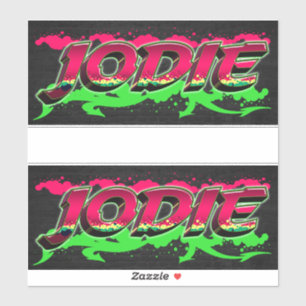 Jodie First Name Graffiti Sticker