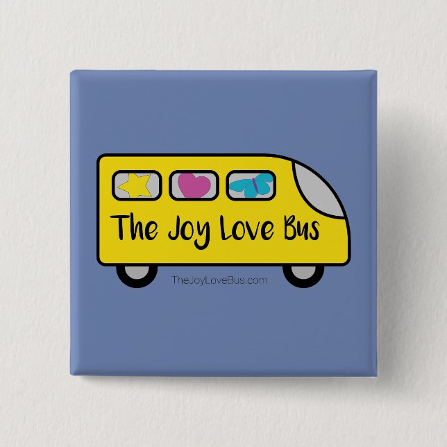 Jodi's Favourite Joy Love Bus Button (Front)