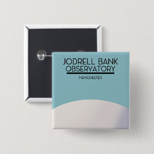 Jodrell Bank Observatory space art. 2 Inch Square Button