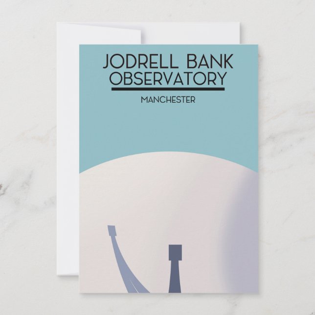 Jodrell Bank Observatory space art. Invitation (Back)