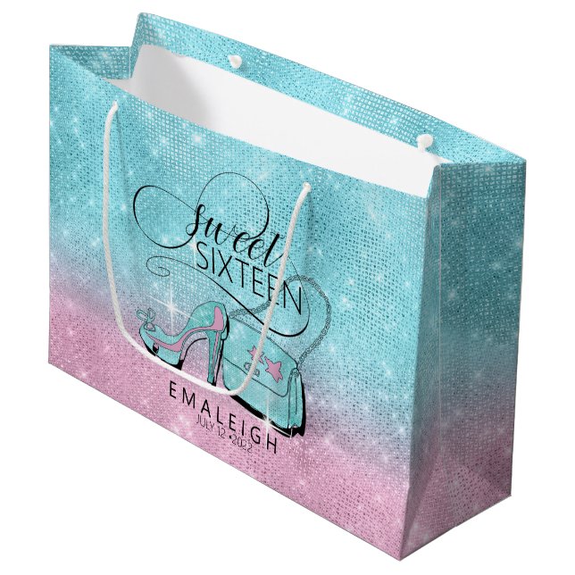 Jody el Sweet Sixteen Large Gift Bag (Front Angled)