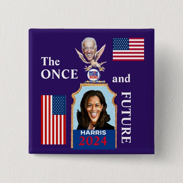 Joe 2020 / Harris 2024 2 Inch Square Button (Front)